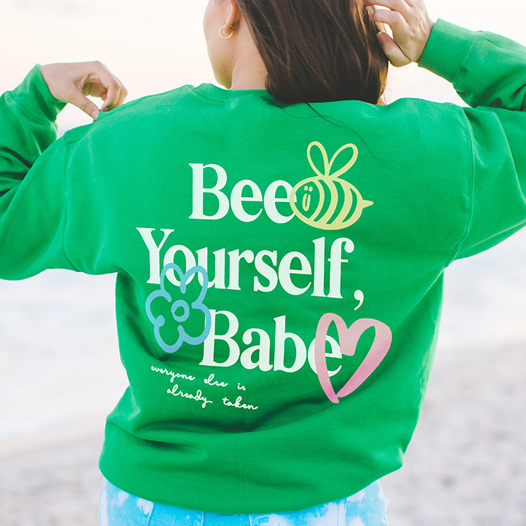 Bee Yourself, Babe Crewneck Sweatshirt (Wholesale)