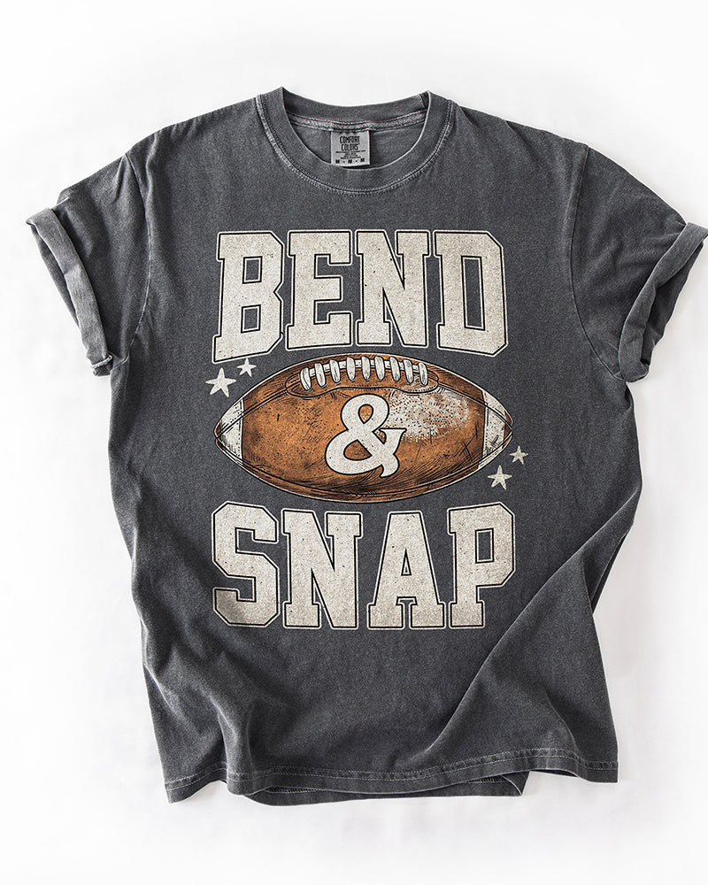 Pepper Bend and Snap vintage football heavyweight graphic tee with distressed collegiate design