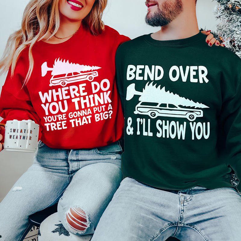 Bend Over And I'll Show You Christmas Crewneck