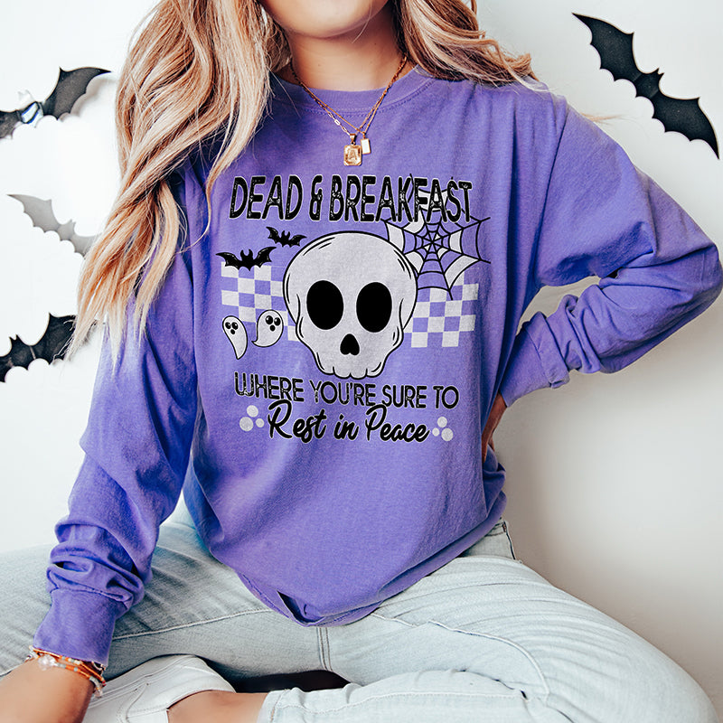 Dead & Breakfast Long Sleeve Halloween Tee