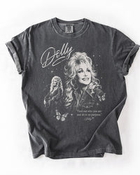 Dolly Parton Find Out Who You Are heavyweight Pepper graphic tee