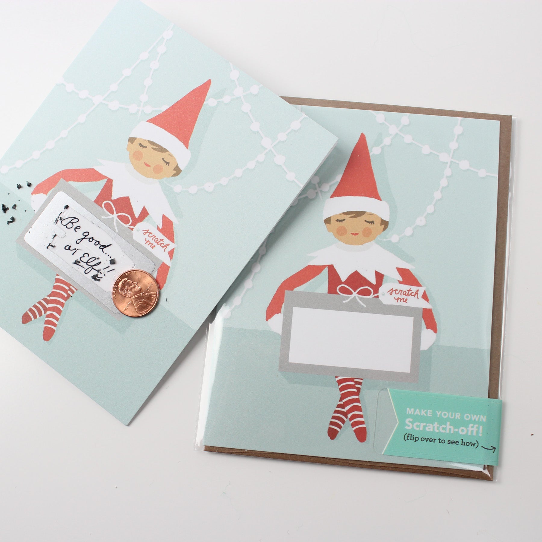Elf on the Shelf Scratch-Off Card – Interactive Christmas Greeting Card | Made in USA