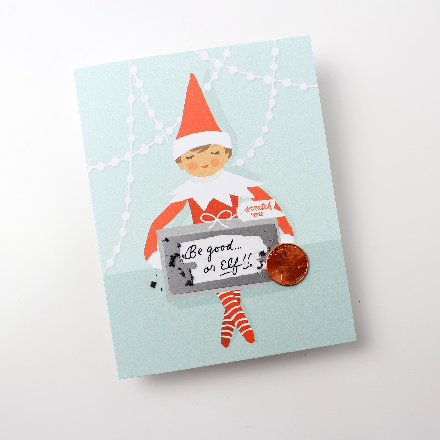 Elf on the Shelf Scratch-Off Card – Interactive Christmas Greeting Card | Made in USA