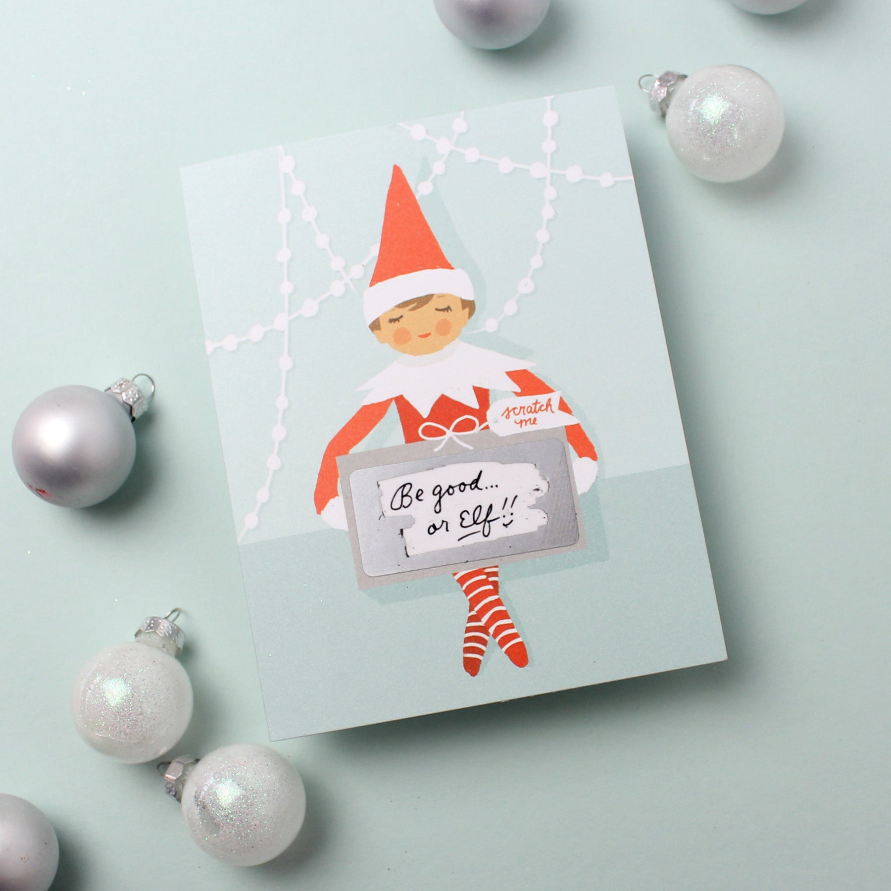 Elf on the Shelf Scratch-Off Card – Interactive Christmas Greeting Card | Made in USA