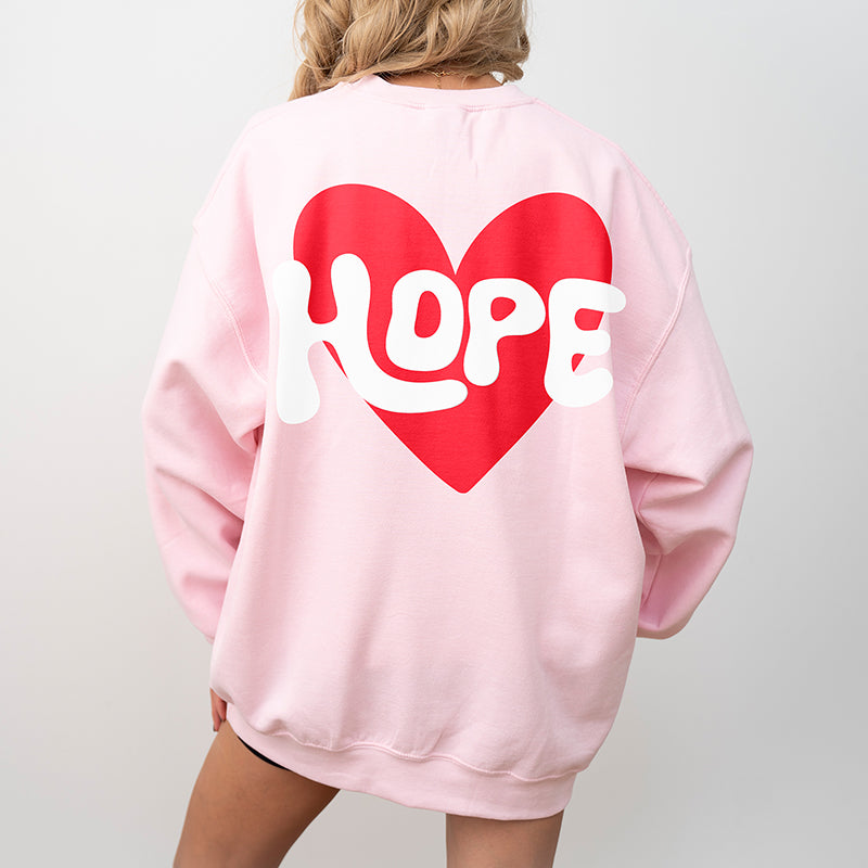 Hearts for Hope Sweatshirt - Pink