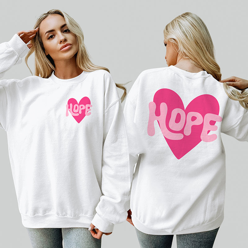 Hearts for Hope Sweatshirt - White