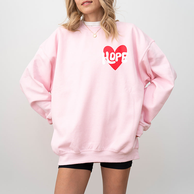 Hearts for Hope Sweatshirt - Pink