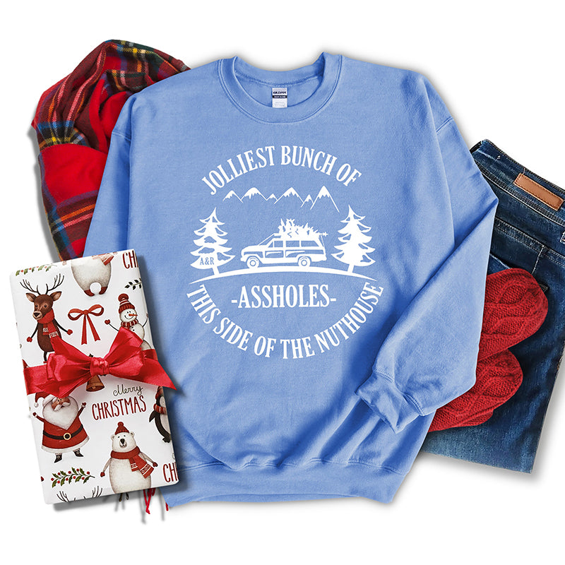 Jolliest Bunch Of Assholes This Side Of The Nuthouse Christmas Crewneck