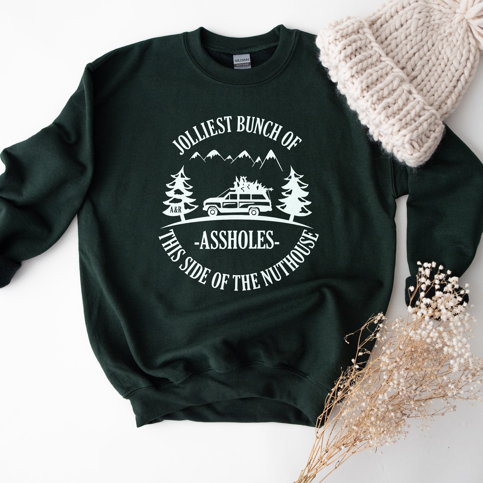 Jolliest Bunch Of Assholes This Side Of The Nuthouse Christmas Crewneck