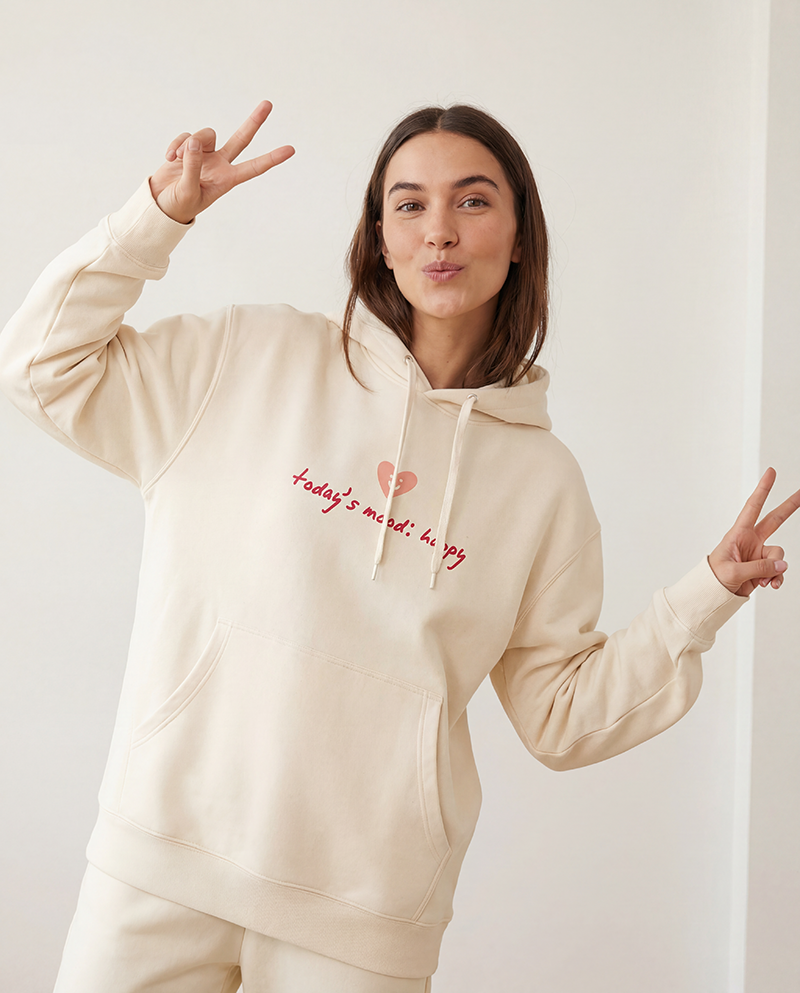 Love Yourself Hoodie - Bone