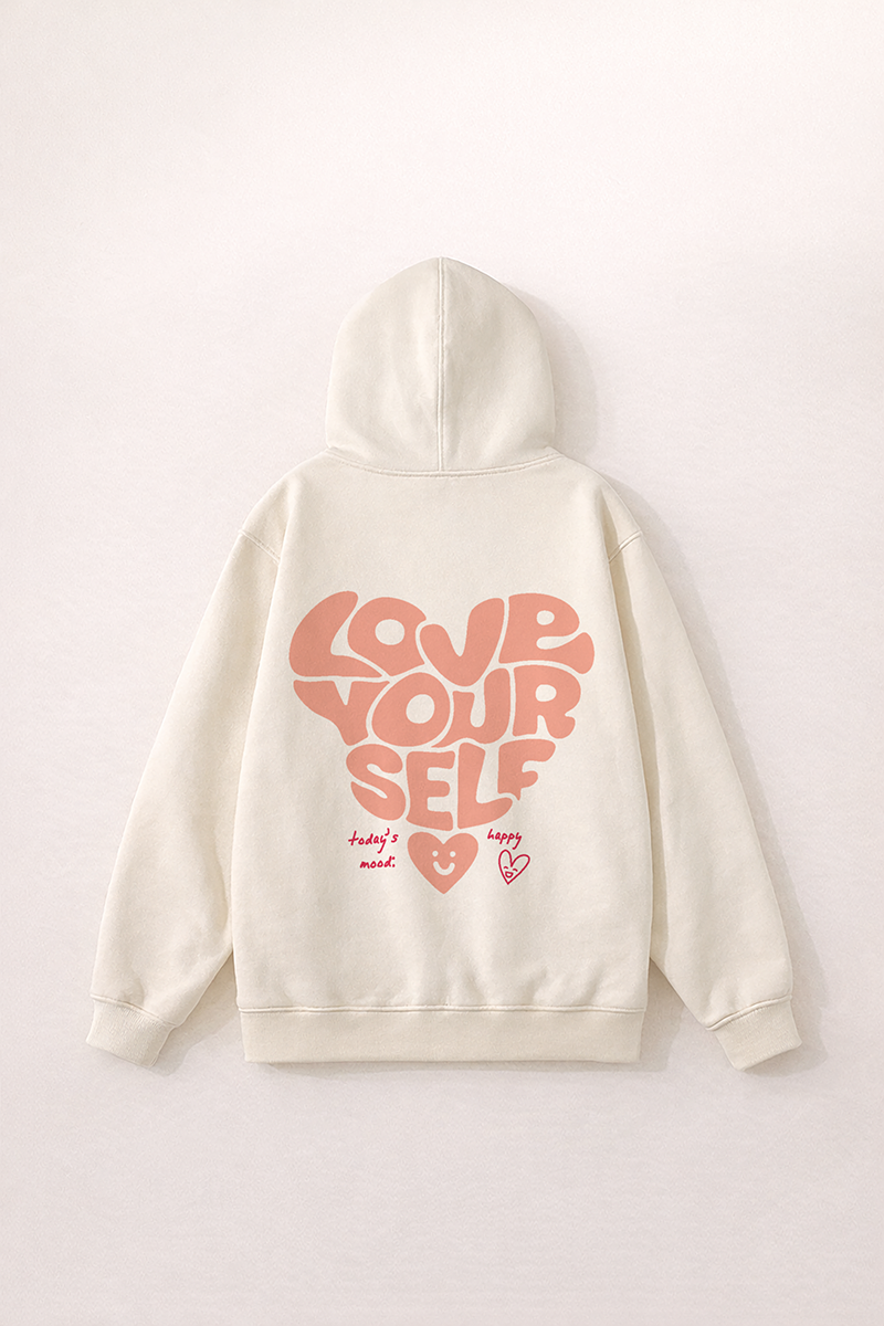 Love Yourself Hoodie - Bone