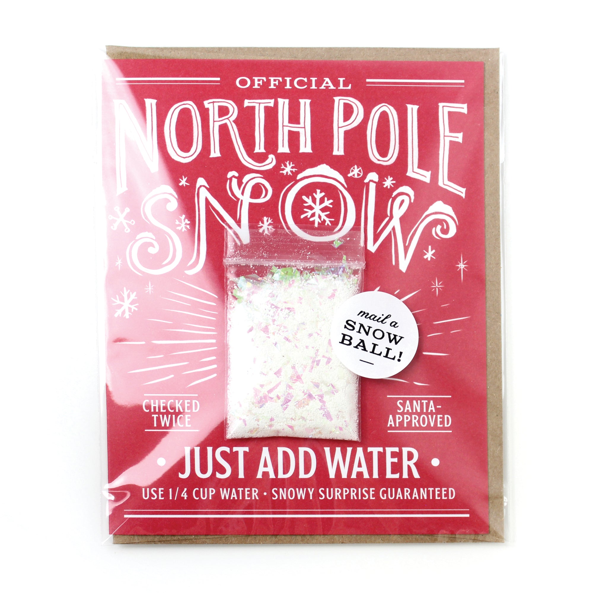 North Pole Snow Card – Mail a Snowball Greeting Card | Interactive Christmas Card Made in USA