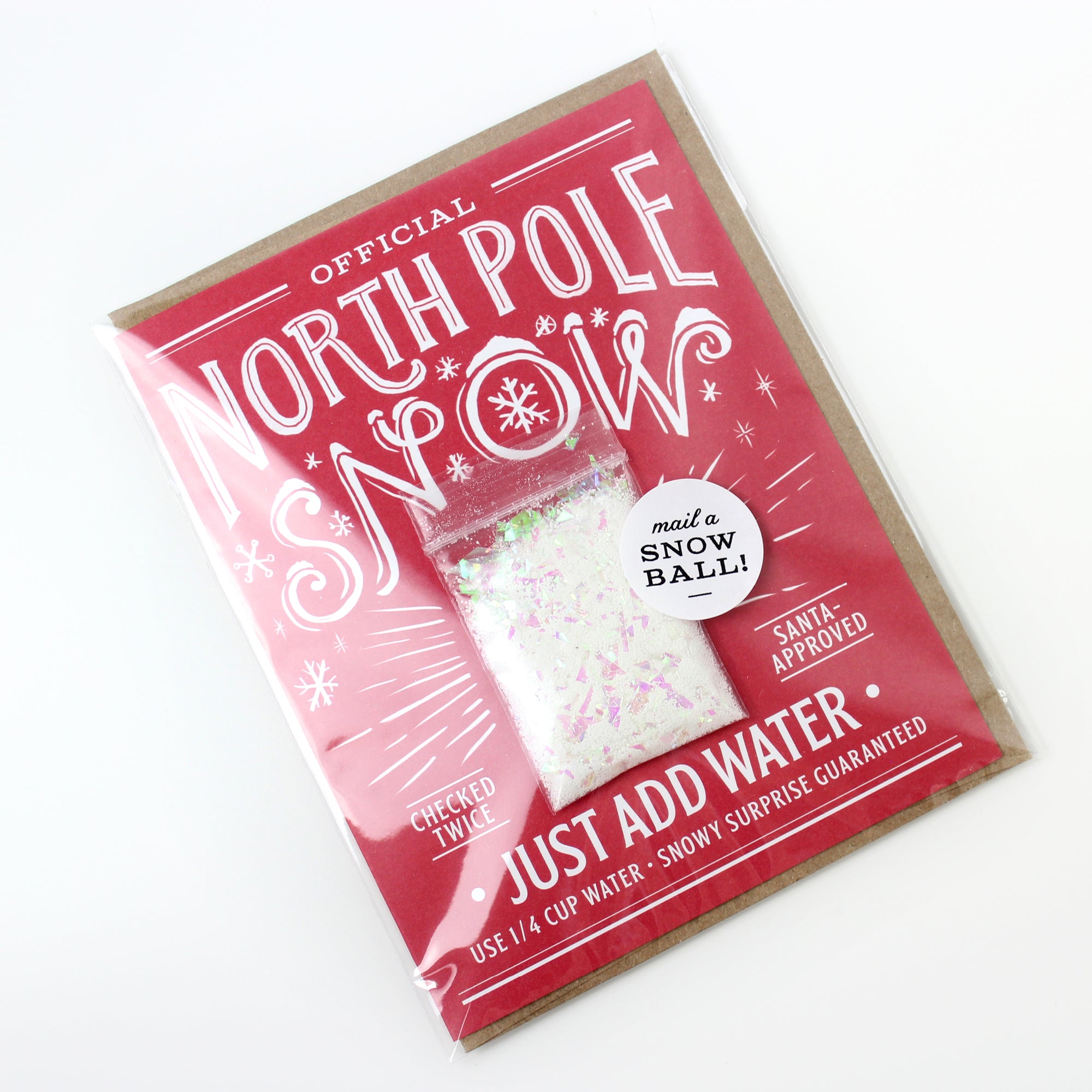 North Pole Snow Card – Mail a Snowball Greeting Card | Interactive Christmas Card Made in USA