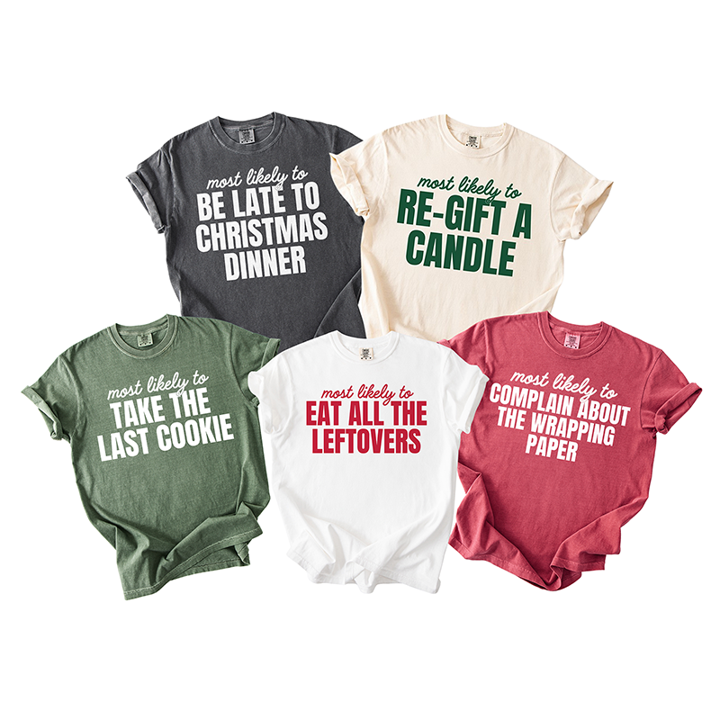 Most Likely To Christmas Tee Collection – Holiday Shirts