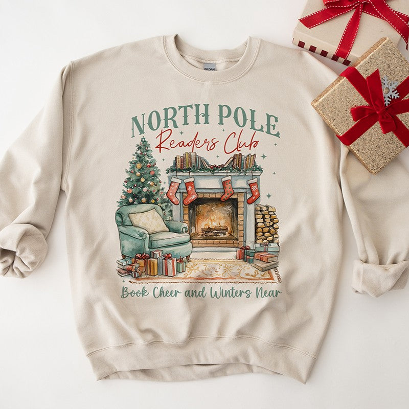 North Pole Readers Club Sweatshirt – Bookish Holiday Pullover