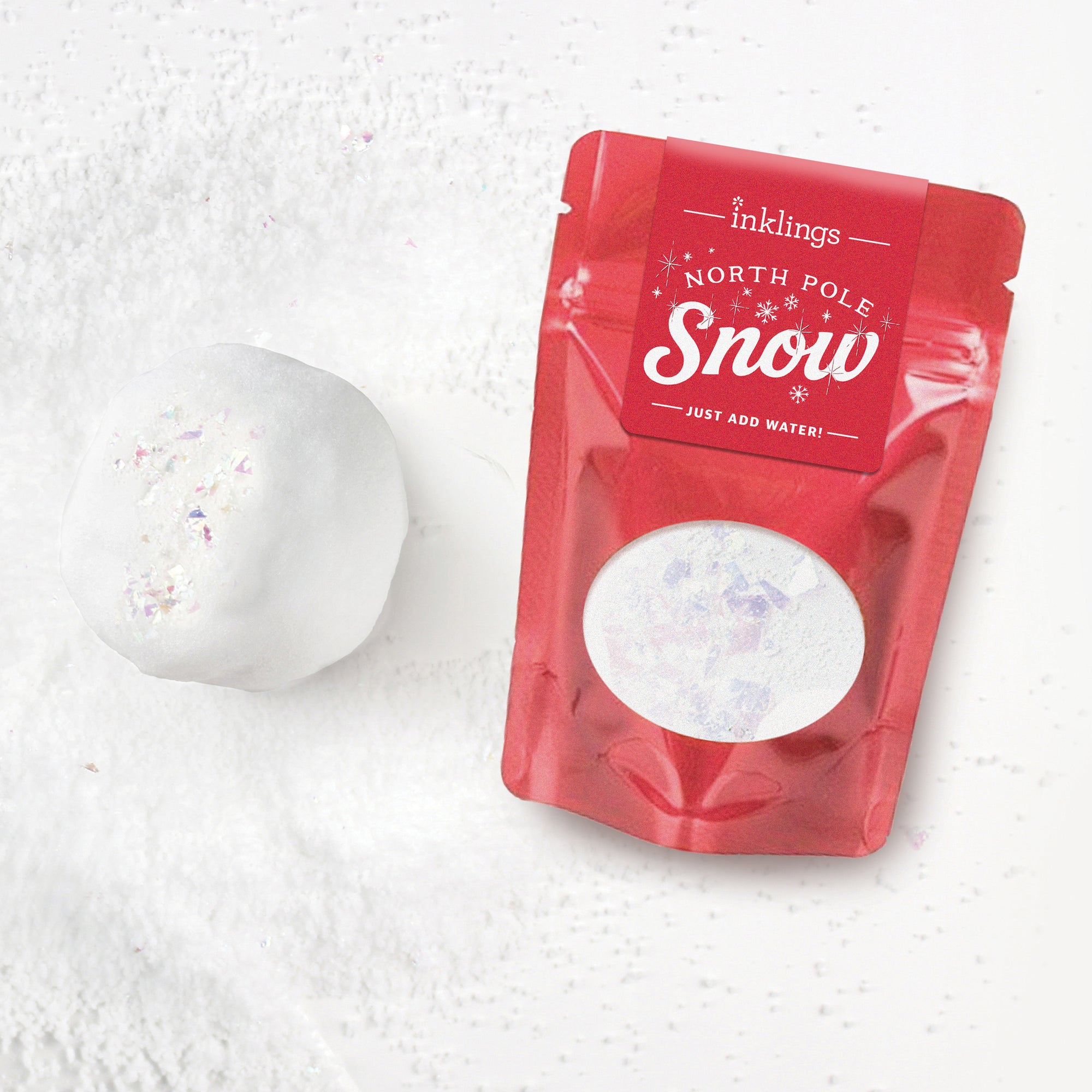 North Pole Snow Kit – Magic Just Add Water Holiday Activity, Sensory Snow for Kids