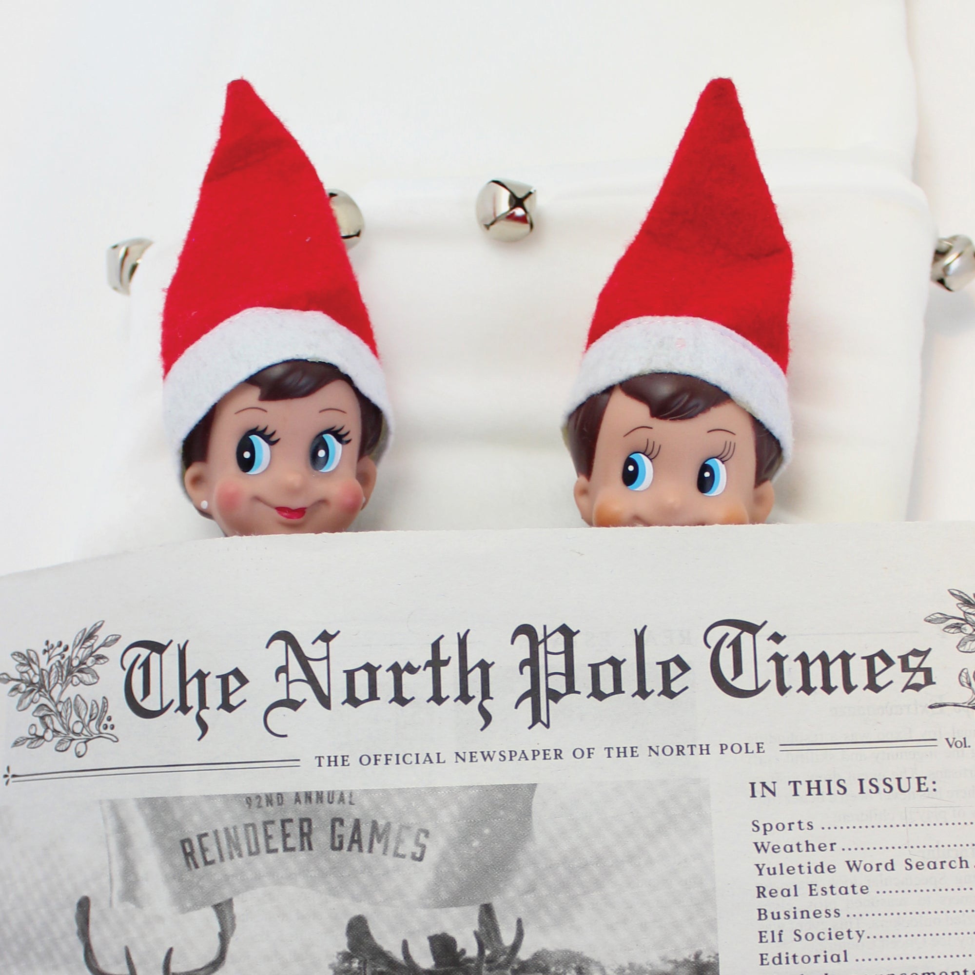 North Pole Times Holiday Gift Wrap – Novelty Newspaper Wrapping Paper | Christmas Elf Activity