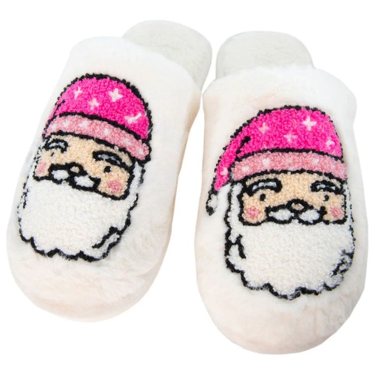 Pink Santa Hat Slippers Pre-Order