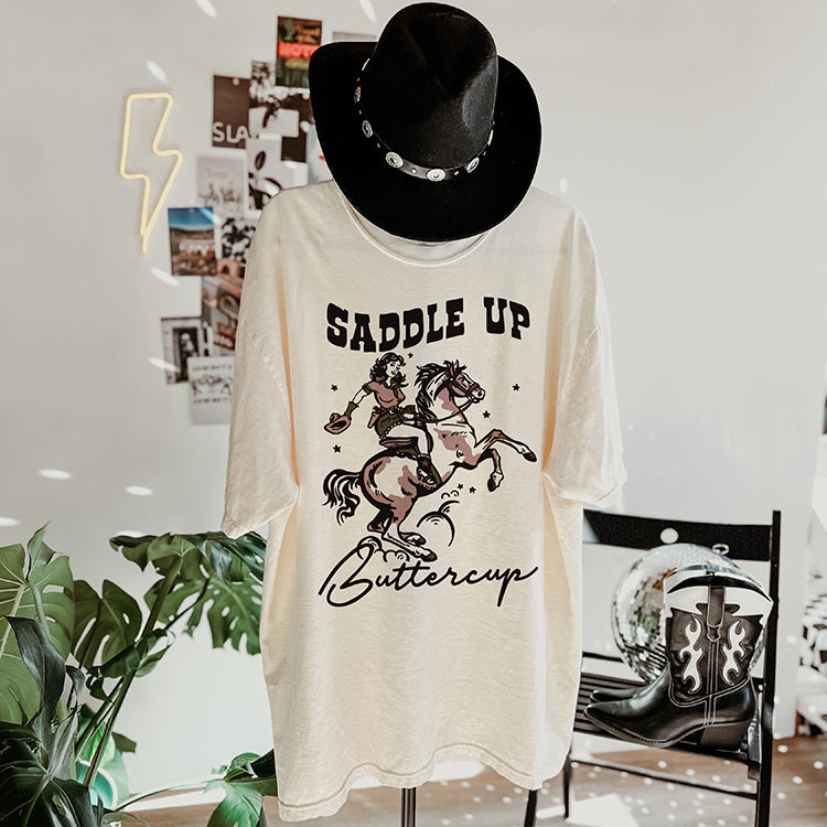 Saddle Up Buttercup Western Graphic Tee (Wholesale)