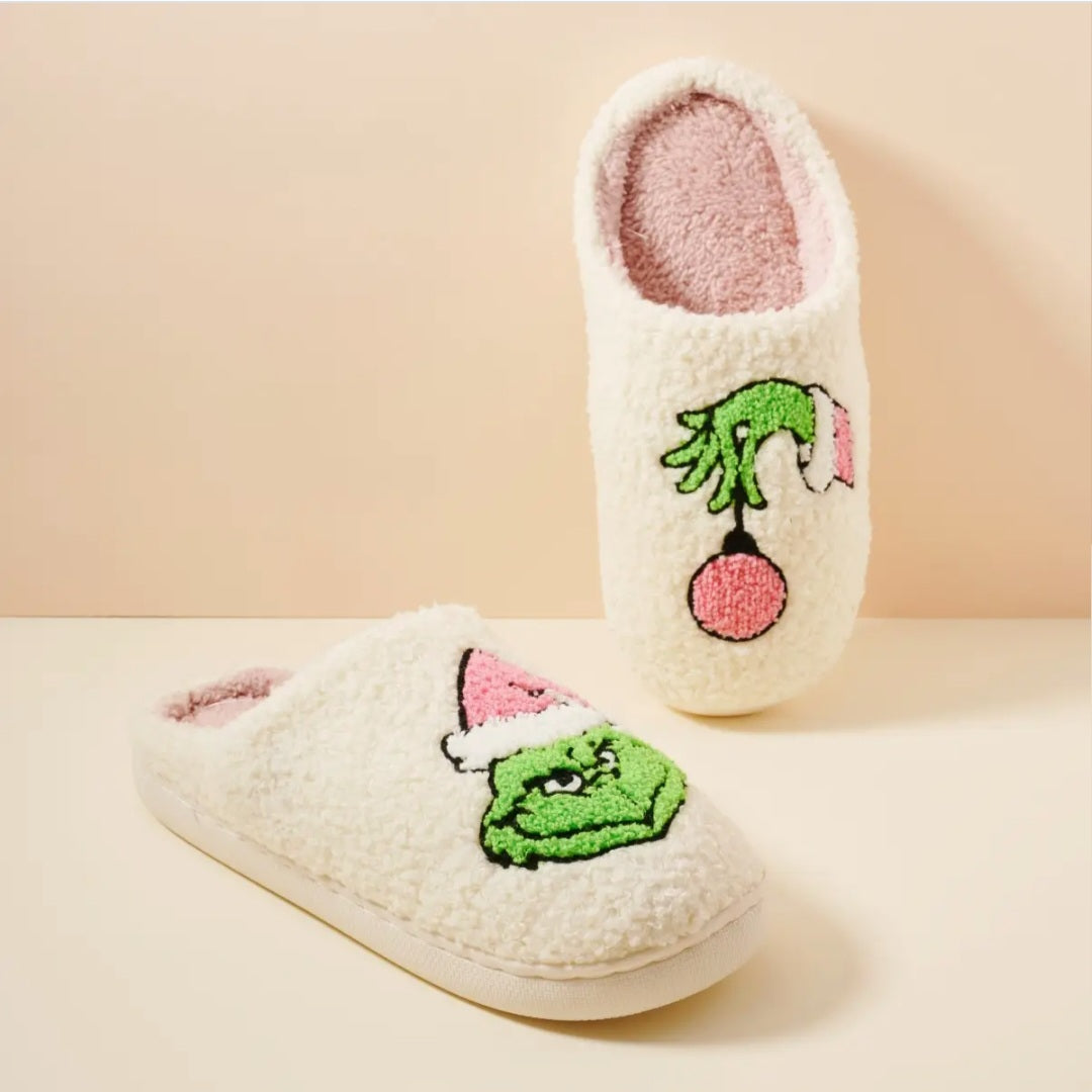 Pink Grinch Slippers Pre-Order