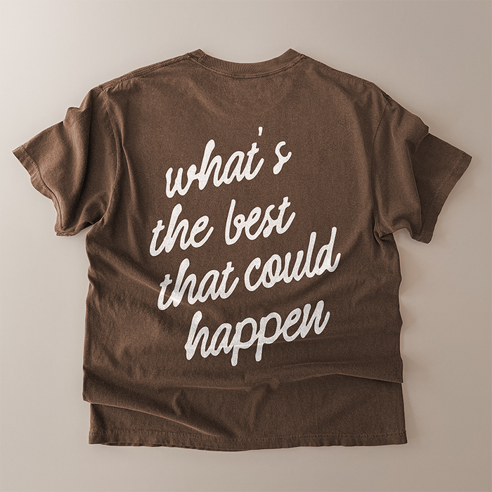 Motivational quote t-shirt with front and back print