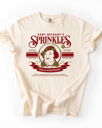 Ivory Aunt Bethany Sprinkles Christmas Vacation heavyweight tee with vintage holiday graphic