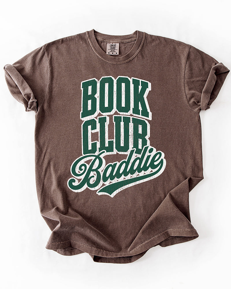 Espresso Book Club Baddie heavyweight book lover t-shirt