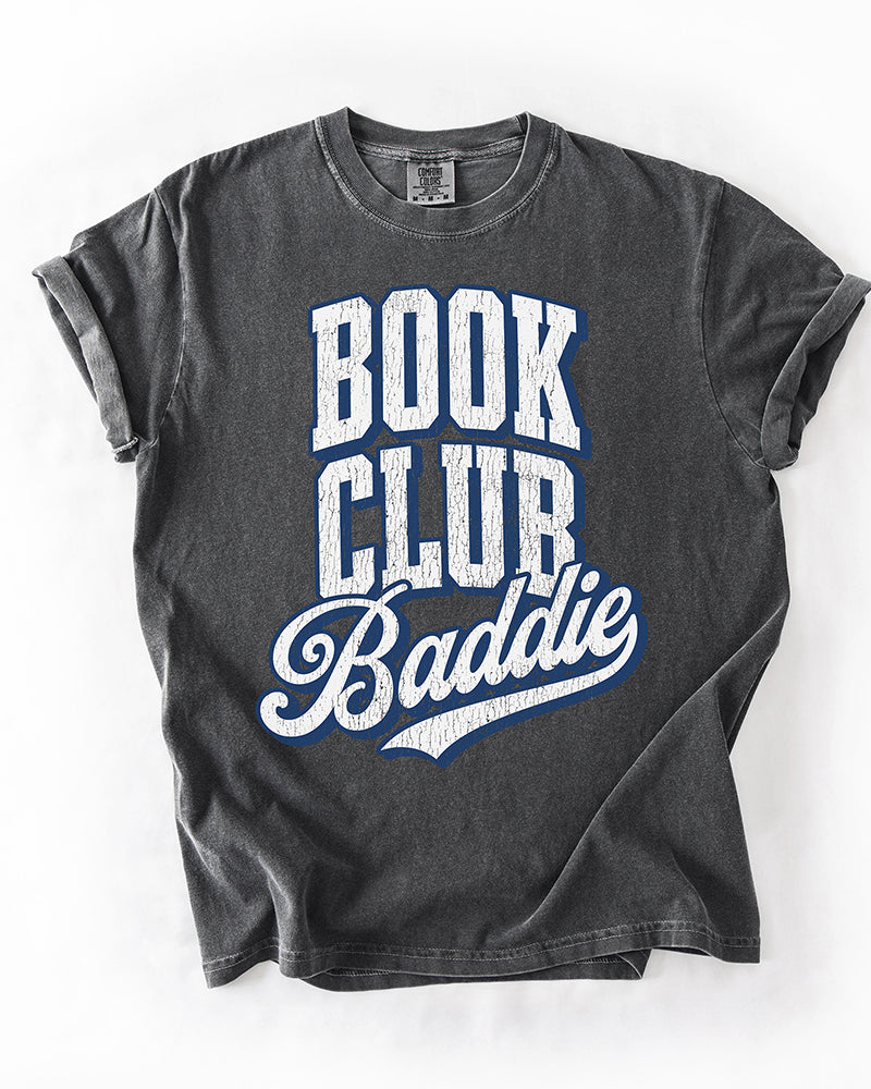 Pepper Book Club Baddie heavyweight garment dyed graphic tee