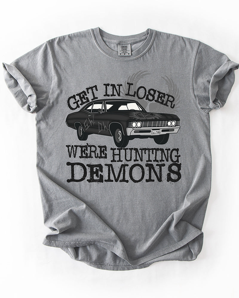 Get In Loser We're Hunting Demons Heavyweight Tee