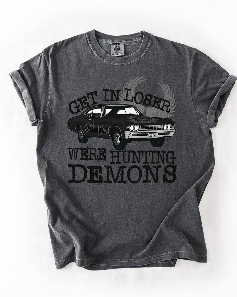 Get In Loser We're Hunting Demons Heavyweight Tee