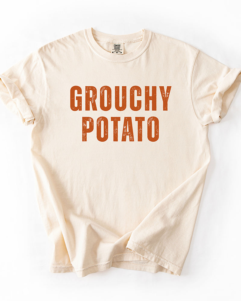 Grouchy Potato Funny Thanksgiving Graphic Tee