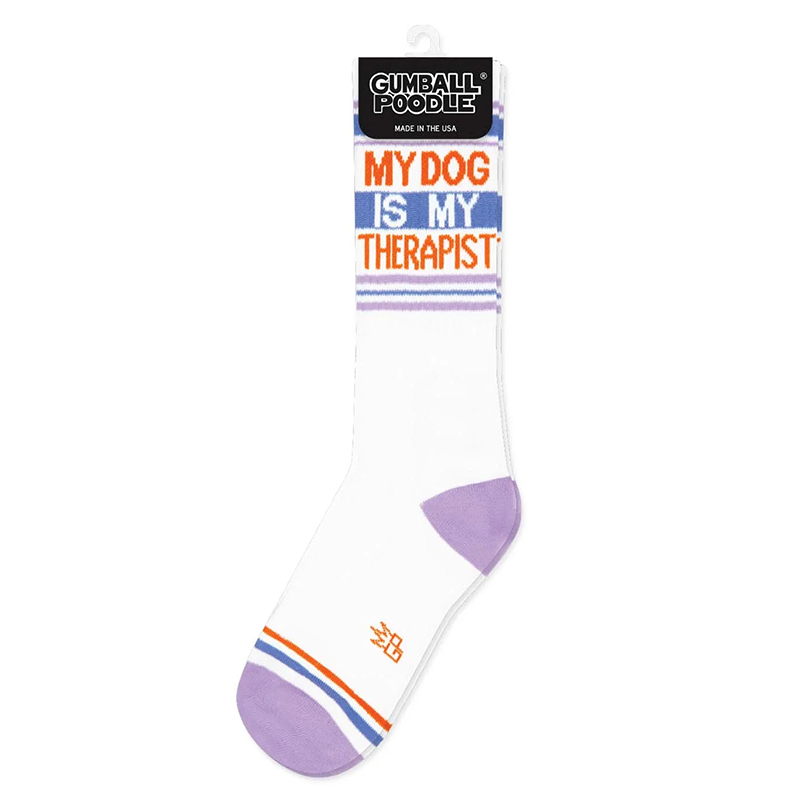 My Dog Is My Therapist Gym Socks – Funny Dog Lover Socks