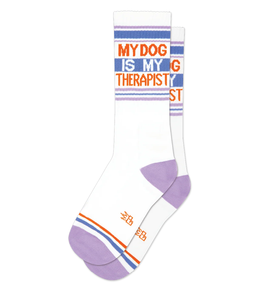 My Dog Is My Therapist Gym Socks – Funny Dog Lover Socks