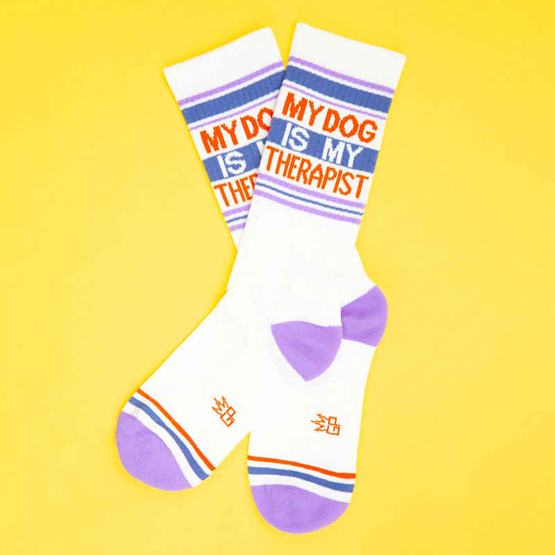 My Dog Is My Therapist Gym Socks – Funny Dog Lover Socks