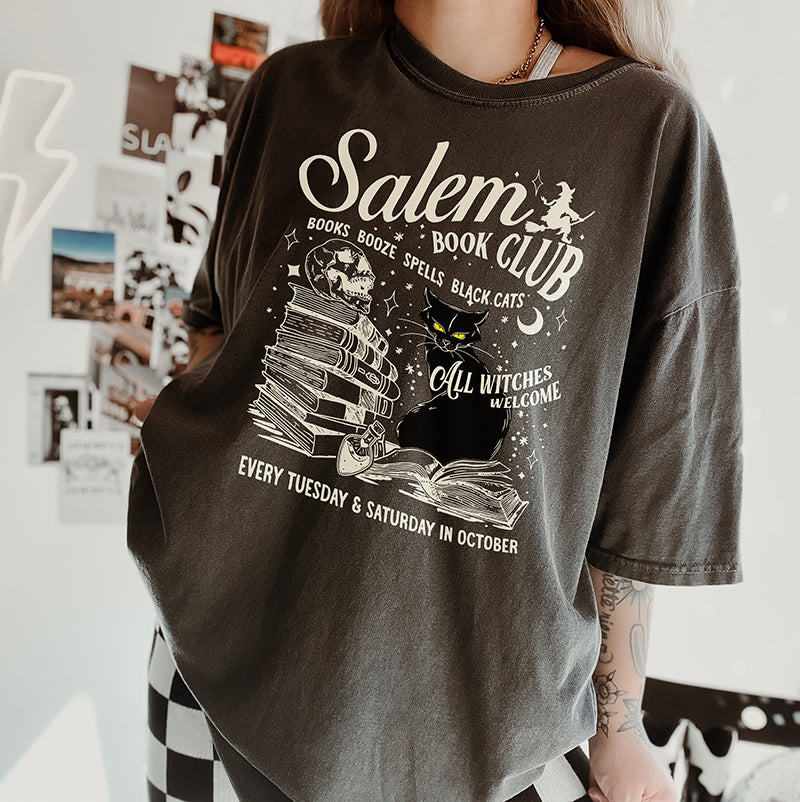 Salem Book Club Heavyweight Halloween Tee