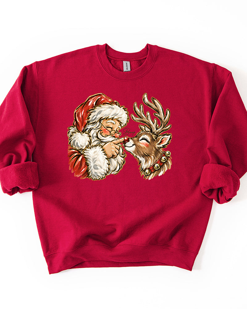 Santa Claus Boop Vintage Christmas Crewneck Sweatshirt