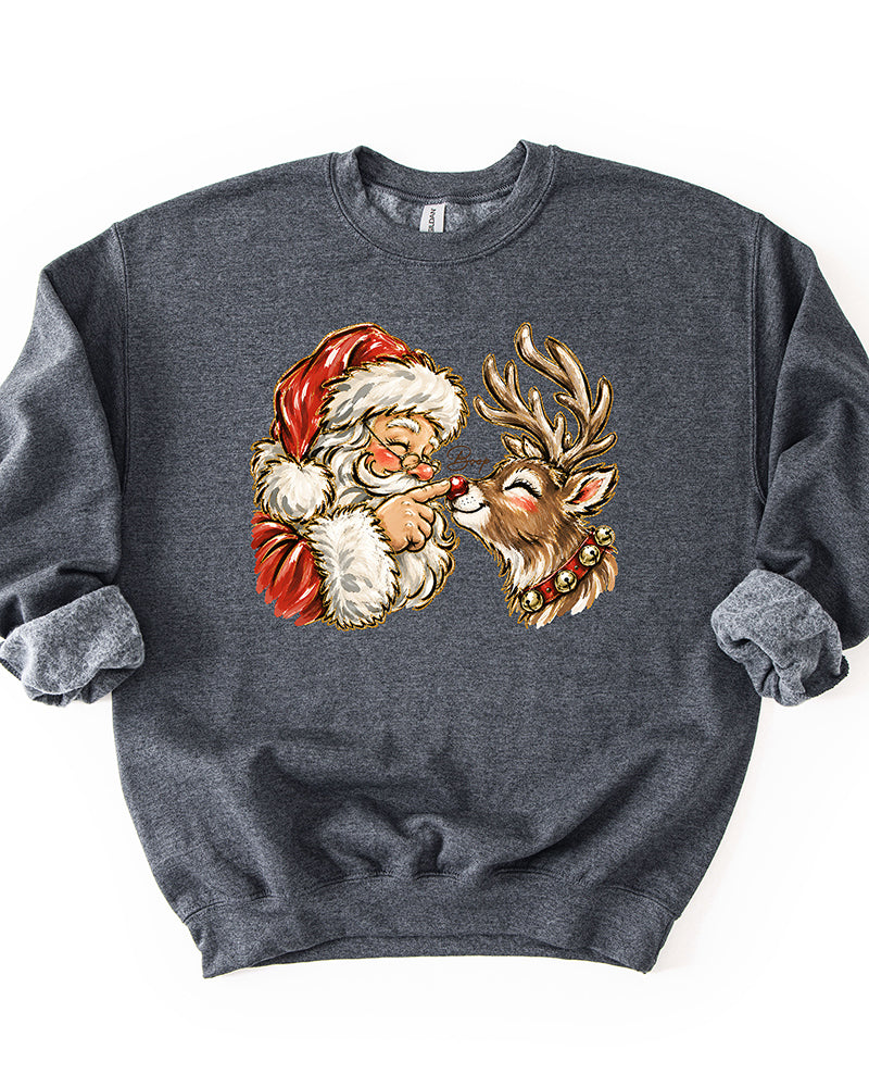 Santa Claus Boop Vintage Christmas Crewneck Sweatshirt