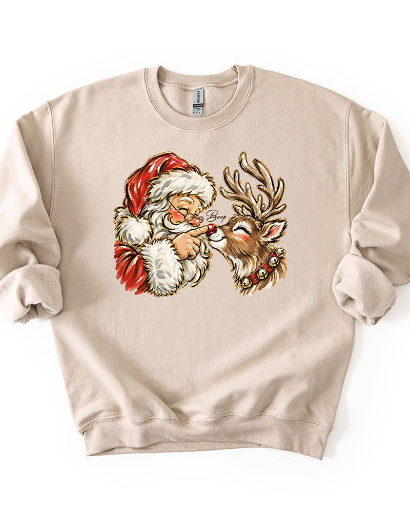 Santa Claus Boop Vintage Christmas Crewneck Sweatshirt