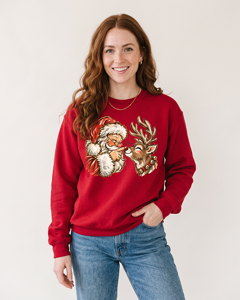Santa Claus Boop Vintage Christmas Crewneck Sweatshirt