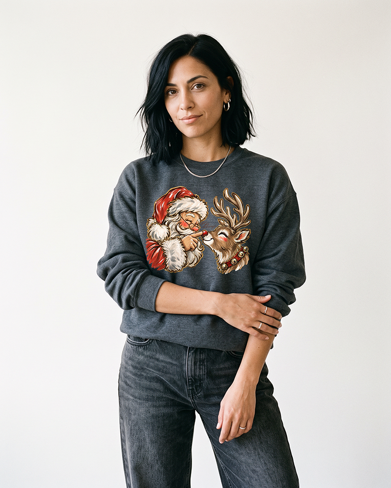Santa Claus Boop Vintage Christmas Crewneck Sweatshirt