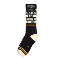 Sounds Like Bullshit To Me gym socks in Gumball Poodle retail packaging