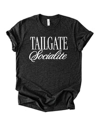 Tailgate Socialite black heather lightweight game day graphic tee