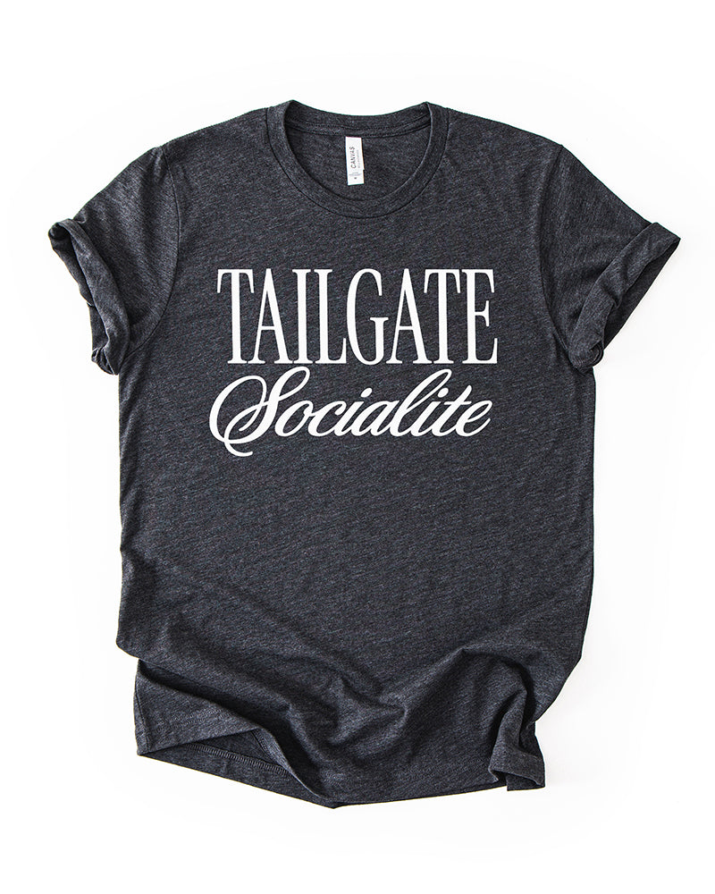 Tailgate Socialite dark grey heather lightweight graphic tee