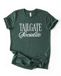 Tailgate Socialite heather forest green game day tee