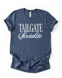 Tailgate Socialite heather navy football tailgate tee