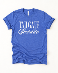 Tailgate Socialite heather royal blue football game day tee