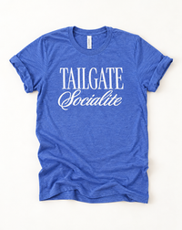 Tailgate Socialite heather royal blue football game day tee
