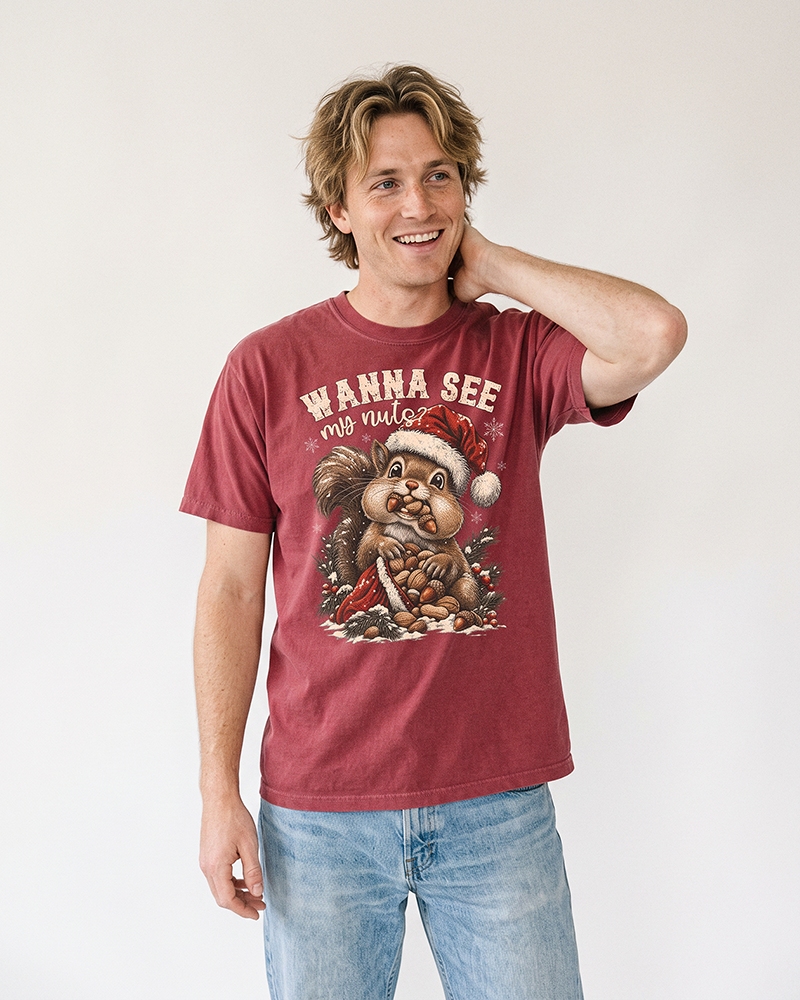 Wanna See My Nuts? Funny Christmas Tee