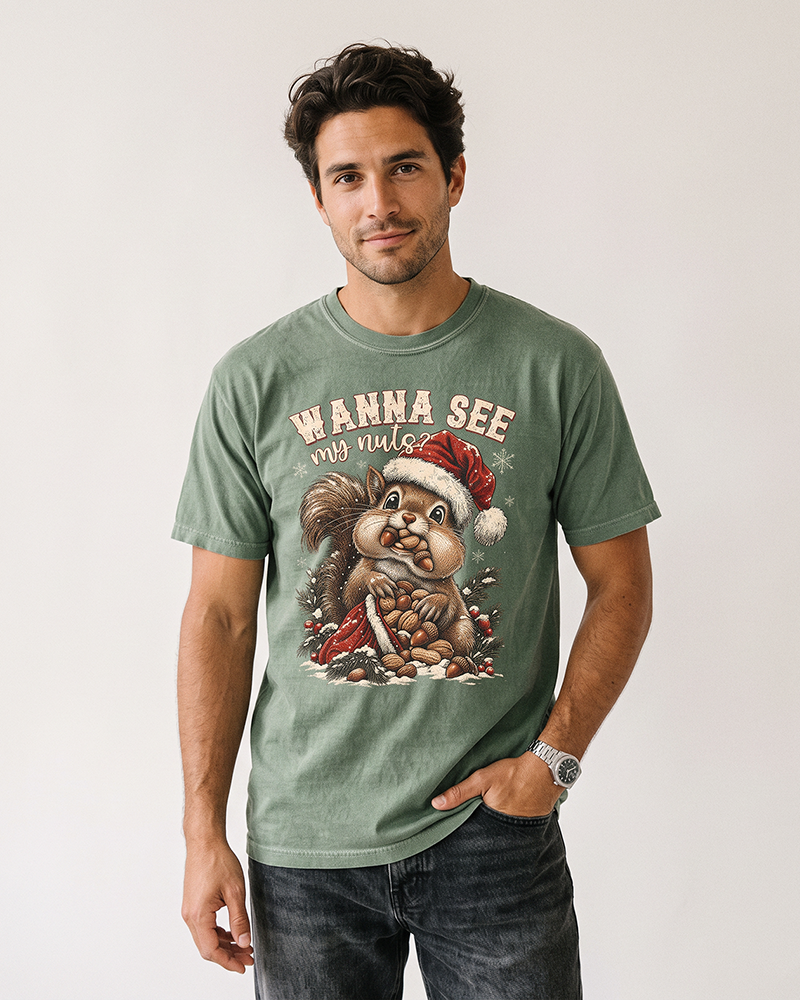 Wanna See My Nuts? Funny Christmas Tee