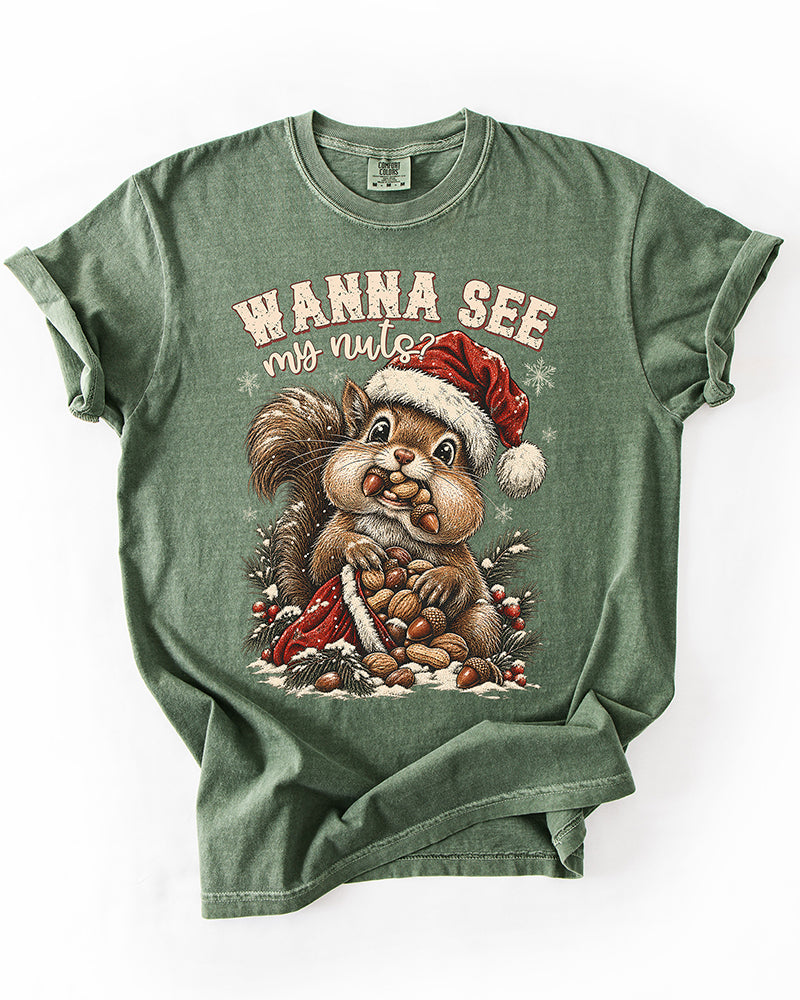 Wanna See My Nuts? Funny Christmas Tee